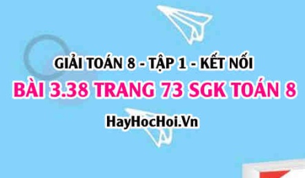 Giải bài 3.38 trang 73 Toán 8 Tập 1 SGK Kết nối tri thức